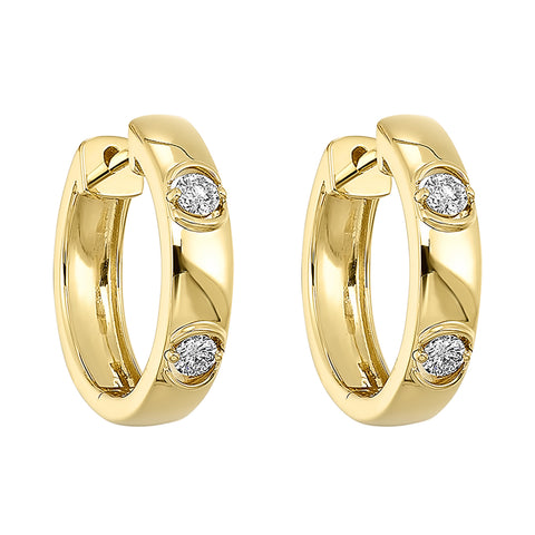 14Kt Yellow Gold Diamond 1/4Ctw Earring