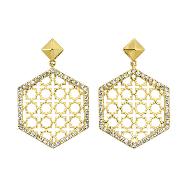 14Kt Yellow Gold Diamond 5/8Ctw Earring