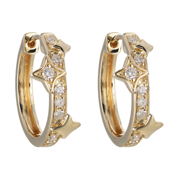 14Kt Yellow Gold Diamond 1/5Ctw Earring