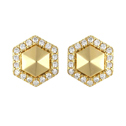 14Kt Yellow Gold Diamond 1/4Ctw Earring