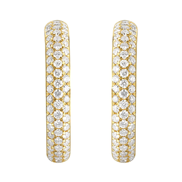 14Kt Yellow Gold Diamond 2Ctw Earring