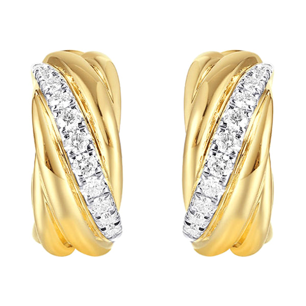 14Kt Yellow Gold Diamond 1/3Ctw Earring