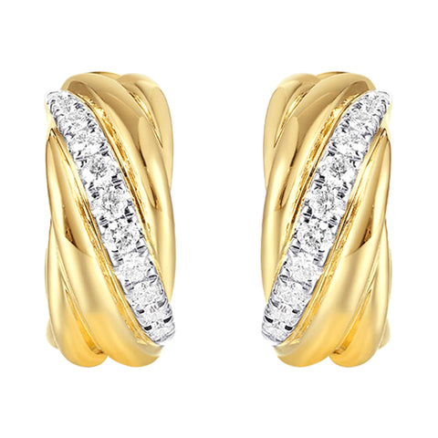 14Kt Yellow Gold Diamond 1/3Ctw Earring