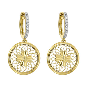 14Kt Yellow Gold Diamond 1/8Ctw Earring