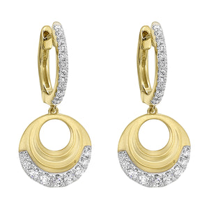 14Kt Yellow Gold Diamond 3/8Ctw Earring