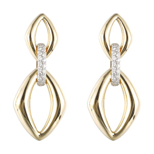 14Kt Yellow Gold Diamond 1/3Ctw Earring