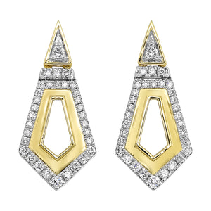 14Kt Yellow Gold Diamond 3/8Ctw Earring