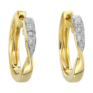 14Kt Yellow Gold Diamond 1/8Ctw Earring