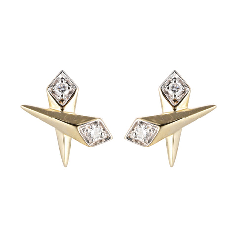 14Kt Yellow Gold Diamond 1/10Ctw Earring