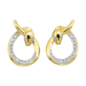 14Kt Yellow Gold Diamond 1/5Ctw Earring