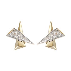 14Kt Yellow Gold Diamond 1/7Ctw Earring