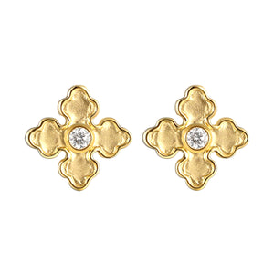 14Kt Yellow Gold Diamond 1/20Ctw Earring