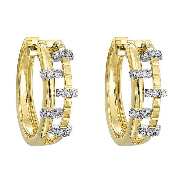 14Kt Yellow Gold Diamond 1/4Ctw Earring