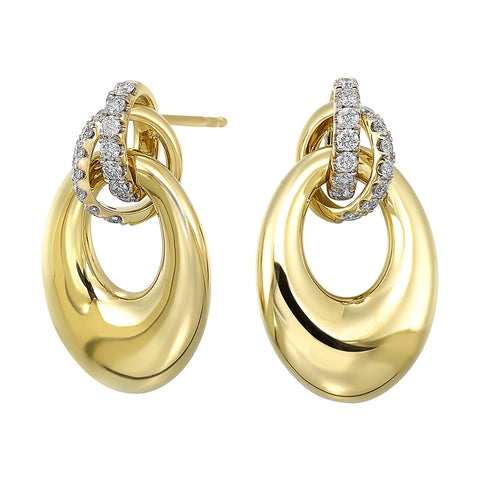 14Kt Yellow Gold Diamond 1/2Ctw Earring