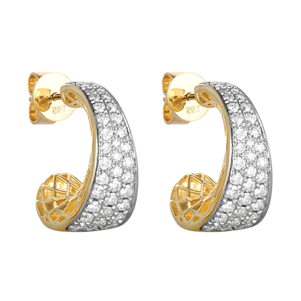 14Kt Yellow Gold Diamond 1Ctw Earring