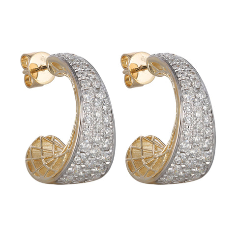 14Kt Yellow Gold Diamond 2Ctw Earring