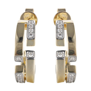 14Kt Yellow Gold Diamond 1/3Ctw Earring