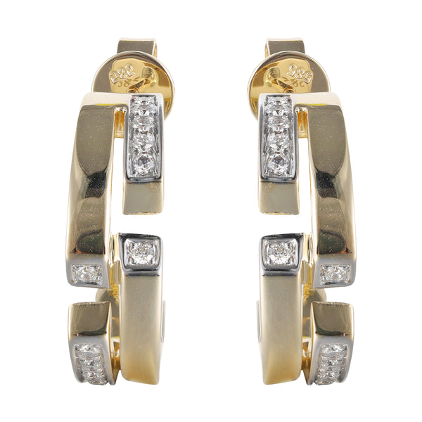 14Kt Yellow Gold Diamond 1/3Ctw Earring