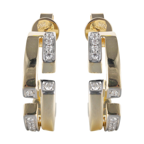 14Kt Yellow Gold Diamond 1/3Ctw Earring