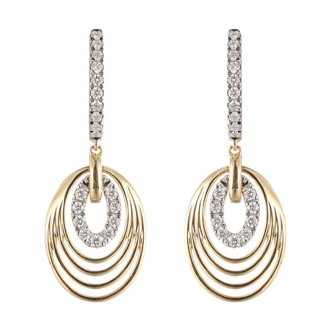 14Kt Yellow Gold Diamond 1/3Ctw Earring