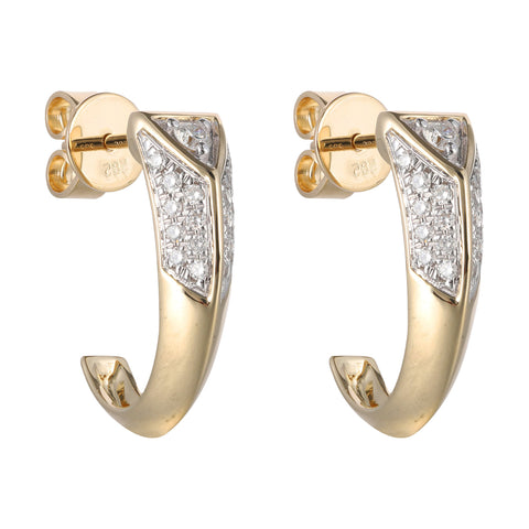 14Kt Yellow Gold Diamond 1/3Ctw Earring