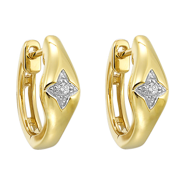 14Kt Yellow Gold Diamond 1/20Ctw Earring