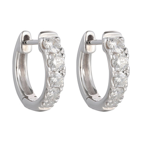 14Kt White Gold Diamond 1/2Ctw Earring