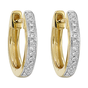 14Kt Yellow Gold Diamond 1/20Ctw Earring