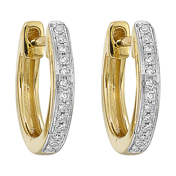 14Kt Yellow Gold Diamond 1/20Ctw Earring