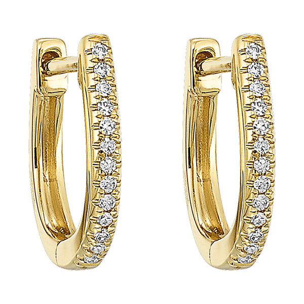 14Kt Yellow Gold Diamond 1/20Ctw Earring