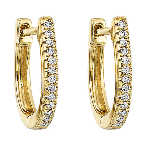 14Kt Yellow Gold Diamond 1/20Ctw Earring