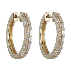 14Kt Yellow Gold Diamond 1/2Ctw Earring