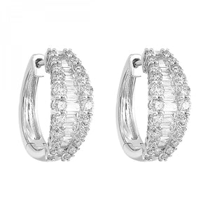 Gold Diamond Hoops