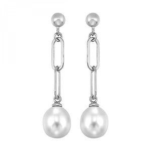 Silver Pearl Earrings