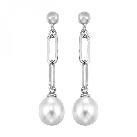 Silver Pearl Earrings