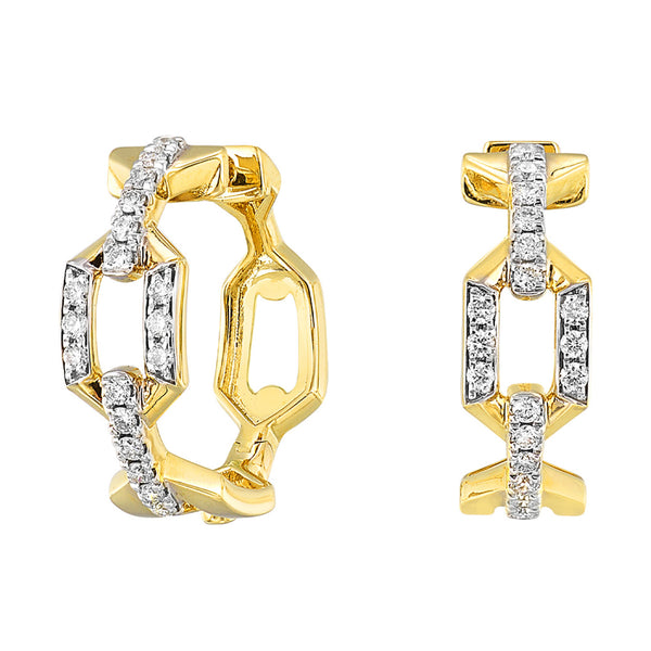 Diamond Link Hoops