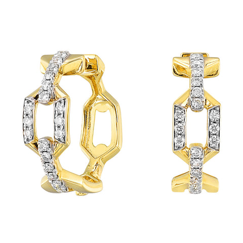 Diamond Link Hoops