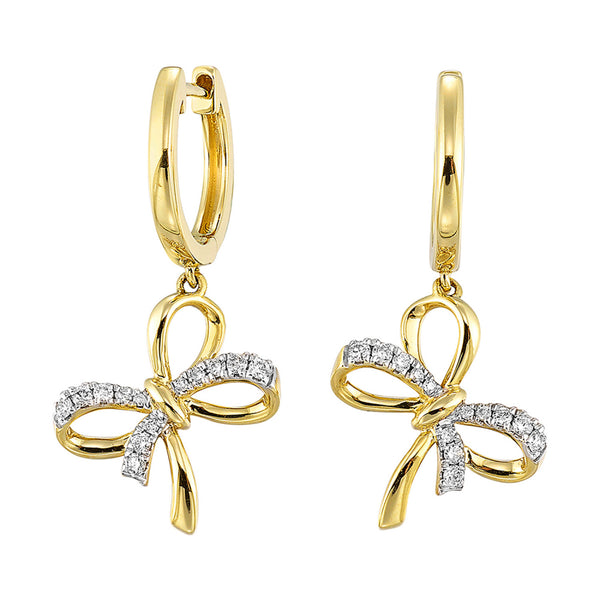 Diamond Bow Earrings