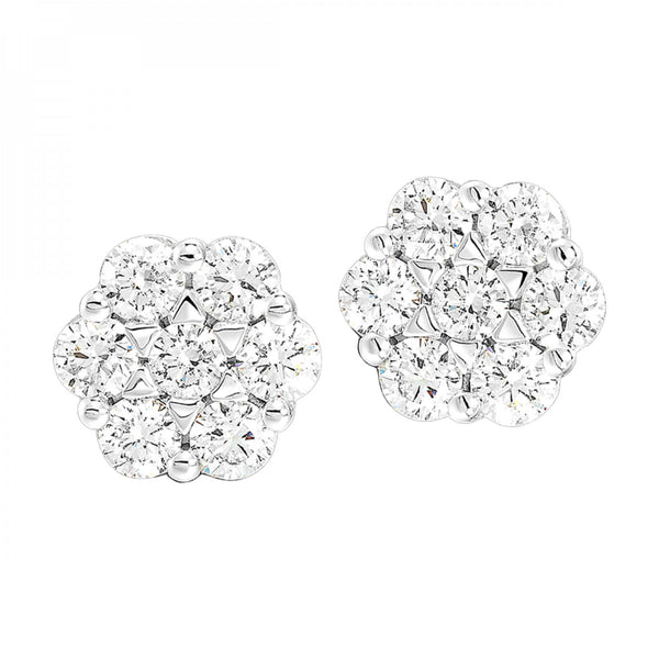 14K Diamond Bouquet Earrings
