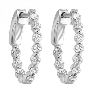 14Kt White Gold Diamond 1/2Ctw Earring