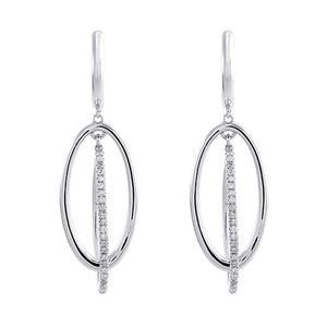 Silver Diamond 1/5Ctw Earring