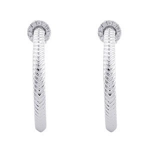 Silver Diamond 1/10Ctw Earring