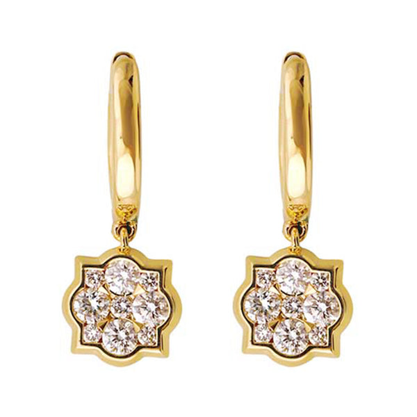 14Kt Yellow Gold Diamond 3/8Ctw Earring