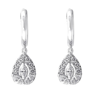 14Kt White Gold Diamond 5/8Ctw Earring