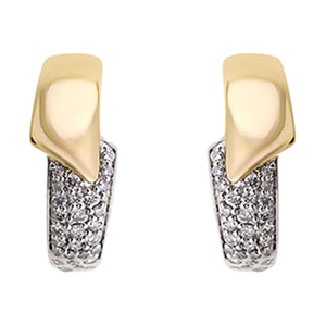 14Kt White Yellow Gold Diamond 1/3Ctw Earring