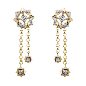 14Kt Yellow Gold Diamond 1/3Ctw Earring