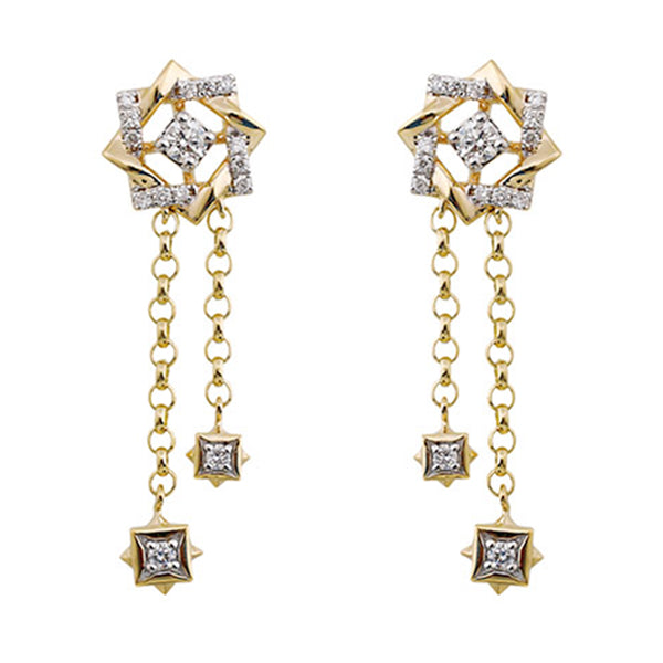 14Kt Yellow Gold Diamond 1/3Ctw Earring