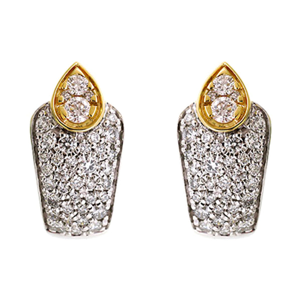14Kt White Yellow Gold Diamond 3/4Ctw Earring