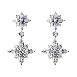 18Kt White Gold Diamond 3Ctw Earring