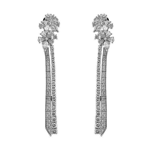 18Kt White Gold Diamond 5Ctw Earring